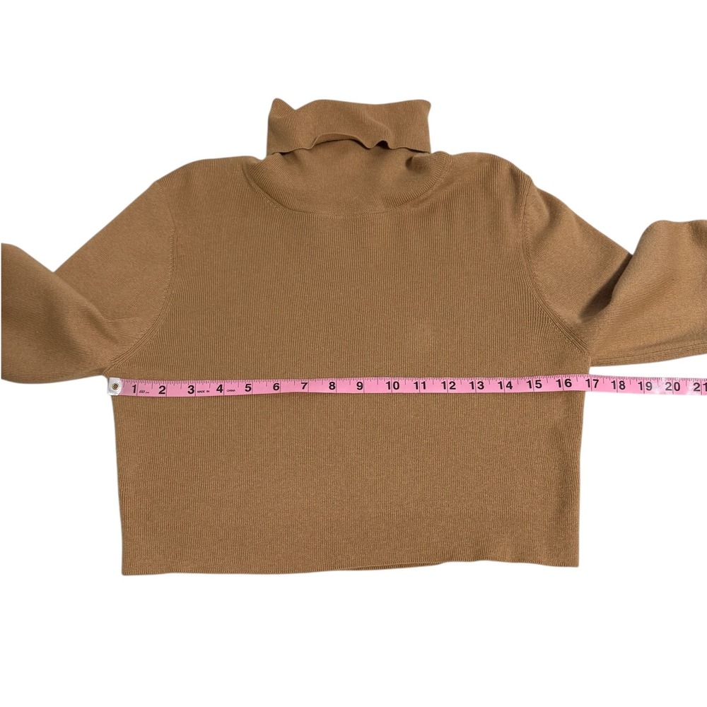 Aritzia | Wilfred | Rebecca Crop Turtleneck Sweater Wool Cotton Size M - Picture 12 of 13